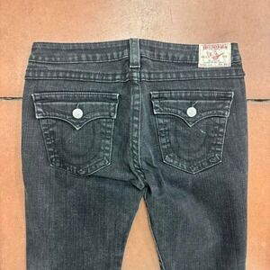 Vintage True Religion Women's "Julie" Mid Rise Black Skinny Jeans Size 31